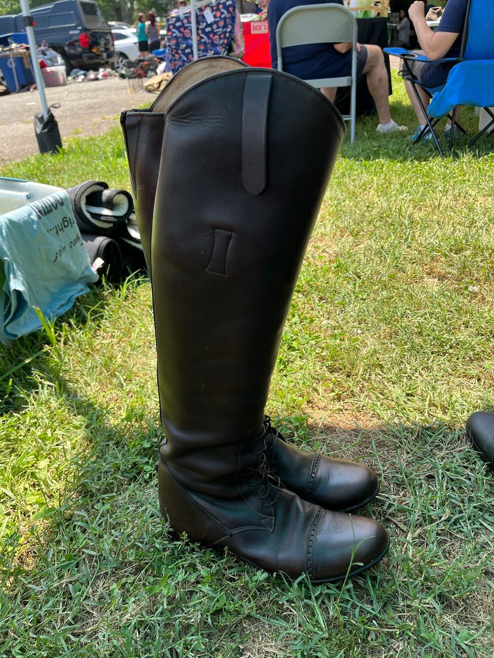 Der-Dau Pull-On Classic Dream Riding Boots, Field Style, Contour leg, Round toe